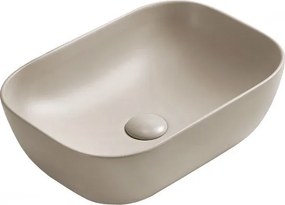 Mexen Rita мивка върху плот 45 x 32 см, бежов мат - 21084566