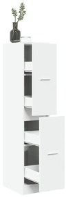 855169 vidaXL Аптекарски шкаф, бял, 30x41x144,5 см, инженерно дърво