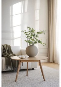 Кръгла маса за кафе в дъбов декор в естествен цвят 90x90 cm Yumi - Rowico