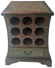 Кафяв шкаф за вино за 9 броя бутилки, 46x58 cm – Deco Pleasure