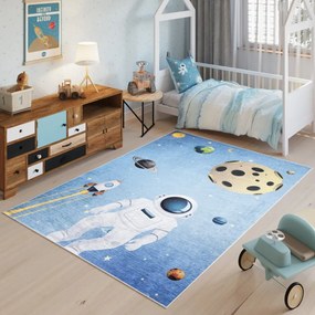 Детски килим с мотив на астронавти и планети Ширина: 120 см | Дължина: 170 см