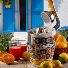 Цитрус преса Ariete Positano JUICER 0413/0P, 85W, Метално тяло, Безшумна работа, 2 приставки, Бял/Жълт