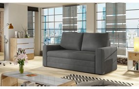 Тъмносив кадифен сгъваем/с място за съхранение диван 151 cm Wave – ELTAP