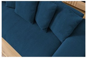 Тъмносин диван от рипсено кадифе 280 cm Voltaire – Bobochic Paris