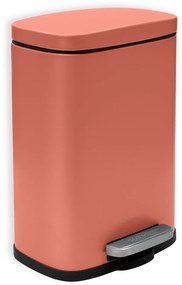 Теракотено стоманено кошче за боклук с педал 5 l Akira – Spirella