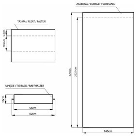 Сиво-бежово термо/dimout перде 140x270 cm Kierra – Restilo