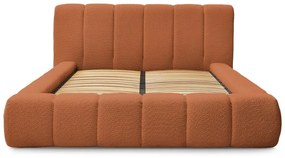 Оранжево двойно тапицирано легло с място за съхранение с включена подматрачна рамка 160x200 cm Denali – Bobochic Paris