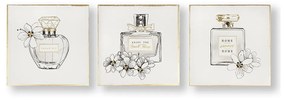 Комплект от 3 картини , 30 x 30 cm Pretty Perfume Bottles - Graham &amp; Brown