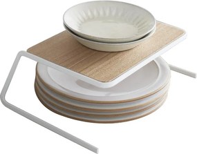 Бял/в естествен цвят дървен допълнителен рафт 19,5x19,5 cm Tosca – YAMAZAKI