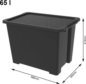 Пластмасова кутия за съхранение с капак Evo Easy - Rotho