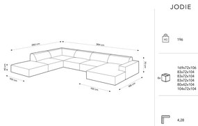 Бежов ъглов диван (ляв ъгъл) Jodie - Micadoni Home