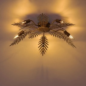 Винтидж таванна лампа златиста 70 см 5-светлина - Botanica