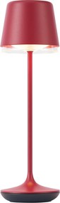 Настолна лампа червена с LED IP65 акумулаторна със станция за зареждане - Treble