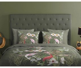 Зелено памучно спално бельо за единично легло 140x200 cm - Good Morning