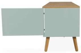 Зелена маса за телевизор с дъбови крака, широчина 192 cm Dot - Tenzo