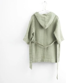 Детски зелен ленен халат Nature, размер 122 - 128 - Linen Tales