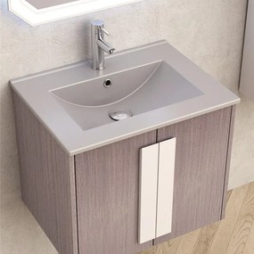 Конзолен PVC шкаф BG 6451-2 + 6066G, сив мат, 60x45x50см