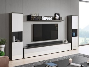 Холна секция Paris Xl-Бял Гланц - Антрацит