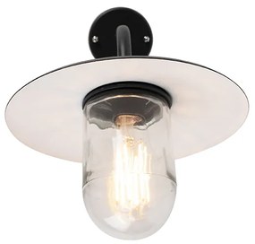 Интелигентна външна стенна лампа черна IP44 с WiFi A60 - Мюнхен