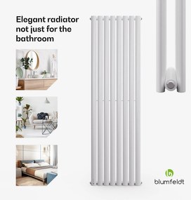 Blumfeldt Tallheo, 47 x 160, радиатор, радиатор за баня, тръбен радиатор, 1472 W, топла вода, 1/2