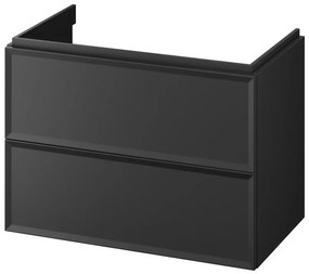 Cersanit S1017-003 - Стенно окачен шкаф за баня под мивка MILLE 80 x 45 см черен