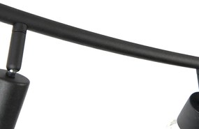 Модерен прожектор извита черен 4-светлина - Jeany