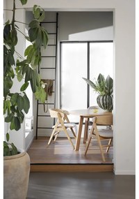 Кръгла сгъваема трапезна маса от декор от дъб в естествен цвят ø 130 cm Glenside – Rowico