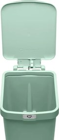 Кош за боклук с педал Brabantia StepUp 1008481, 16 л, Екологични материали, Голям отвор, Светлозелен