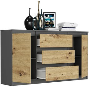 Просторен скрин R-140-S3 - различни цветови варианти antracit mix artisan