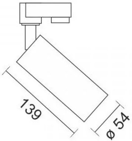 Spot Rail GU10 -Leuko