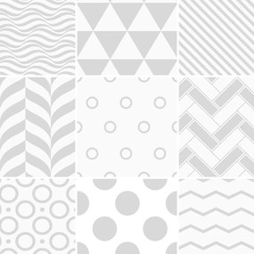 Комплект от 9 стикера за стена Циментови плочки, скандинавски, 10 x 10 cm Finnish - Ambiance