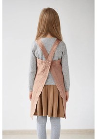 Детска оранжева ленена престилка Pinafore, 72 x 45 cm - Linen Tales