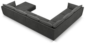Сив ъглов диван (ляв ъгъл) Vanda - Mazzini Sofas