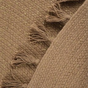 Кафяв ръчно изработен килим с високо съдържание на памук , ø 140 cm Lisette - Nattiot