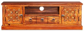 245148 vidaXL ТВ поставка, акациево дърво масив, 120x30x40 cм