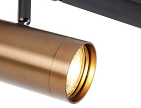 Модерна 1-фазова релсова система с 4 прожектора тъмно бронз - Jeana