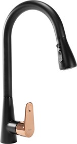 Смесител за кухня Rea Mild Black Matt rose gold