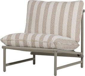 Бежов градински стол метален/подплатен Elvo – WOOOD