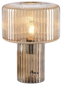 Дизайнерска настолна лампа от кехлибарено стъкло - Andro