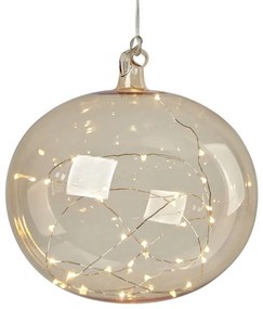 Оранжева висяща коледна светлинна украса ø 18 cm Lina – Markslöjd