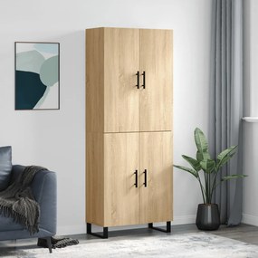 3195702 vidaXL Висок шкаф, дъб сонома, 69,5x34x180 см, инженерно дърво