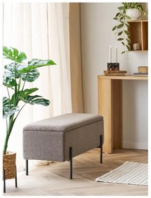 Кафява пейка от прежда с примки от букле Watford – House Nordic