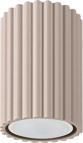 Кафяво-сив метален прожектор ø 6,5 cm Gleam – Sollux