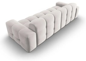 Светлосив кадифен диван 255 cm Kendal - Micadoni Home