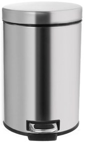 Кошче за боклук с педал от неръждаема стомана в лъскаво сребристо 3 l – Orion