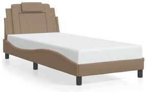 3208058 vidaXL Рамка за легло Viana без матрак, капучино, 80x200 см, изкуствена кожа