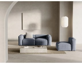 Сиво-син диван от рипсено кадифе 224 cm Bergano – Cosmopolitan Design