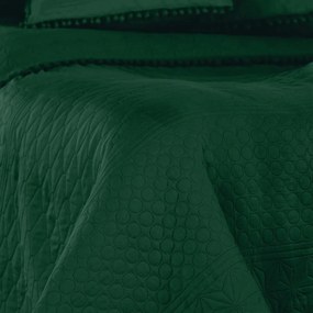 Бутилково зелена покривка за легло , 200 x 220 cm Meadore - AmeliaHome