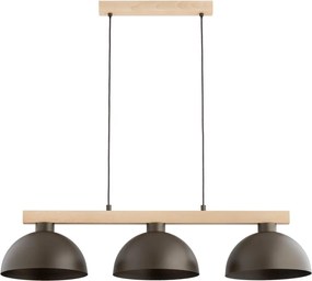 Полилей на кабел VERTA 3xE27/15W/230V кафяв/бежов