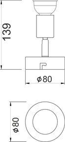 Аплика - Точкова светлина Lance-сребро